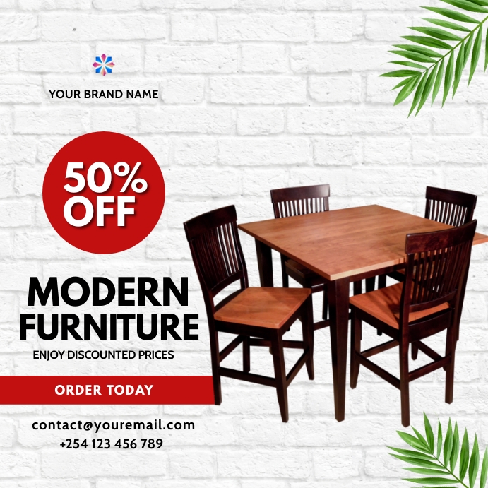 dinning table modern furniture sale template PosterMyWall