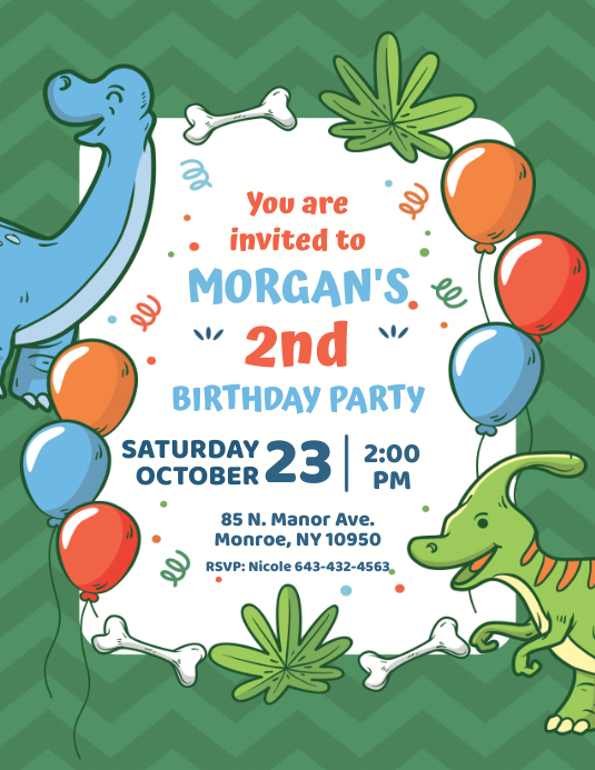 Modele Dinosaur Birthday Invitation 5 Postermywall Modele Dinosaur Birthday Invitation 5 Postermywall