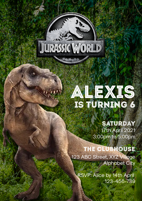 Modele Invitation Anniversaire Dinosaure Postermywall Modele Invitation Anniversaire Dinosaure Postermywall