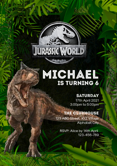 Modele Invitation Anniversaire Dinosaure Postermywall Modele Invitation Anniversaire Dinosaure Postermywall
