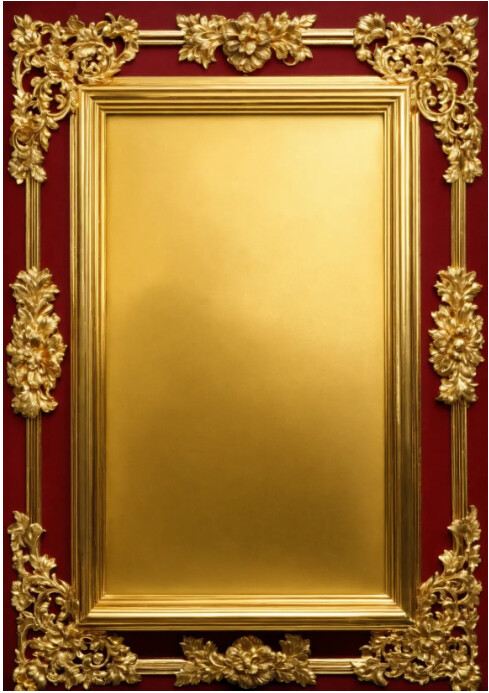 Diploma within a gold framework A3 template