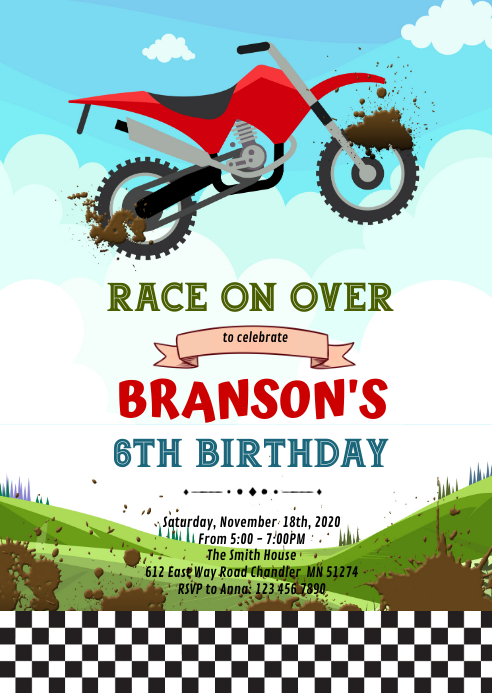 Modele Invitation D Anniversaire De Moto De Velo De Salete Postermywall Modele Invitation D Anniversaire De Moto De Velo De Salete Postermywall