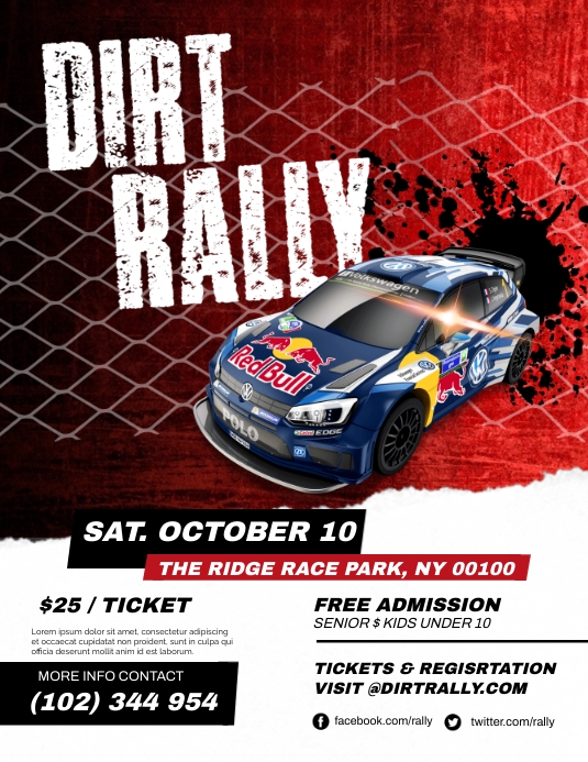 Dirt rally poster template | PosterMyWall