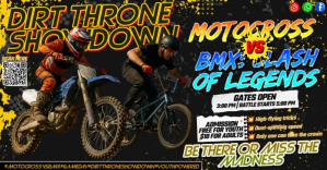 Dirt Throne Showdown Motocross vs bmx Clash Изображение, которым поделились на Facebook template