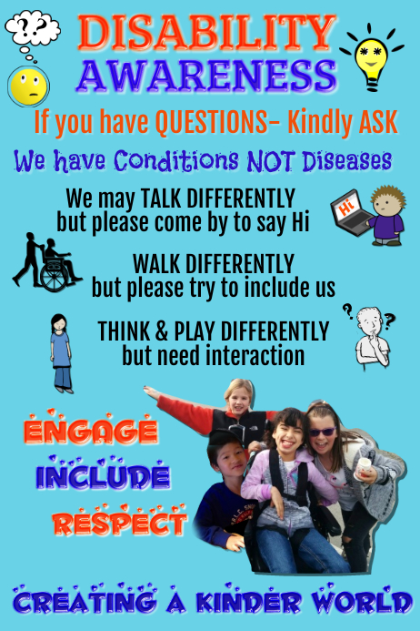 Disability Awareness Poster Template模板 Postermywall
