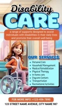 Disability Care Ads Facebook Story template