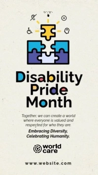 Disability pride month tiktok instagram story template