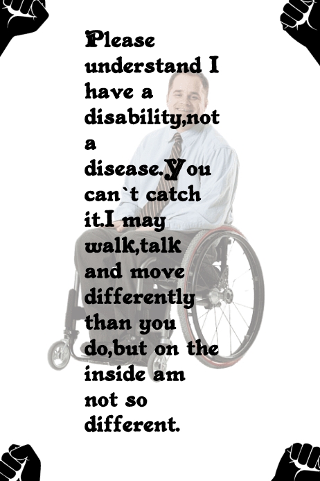 Disability Quote Template PosterMyWall