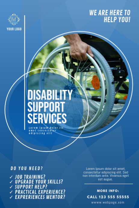Disability support service flyer design Template | PosterMyWall