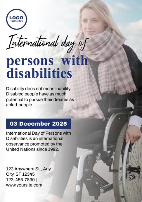 Disable Person Ads Template | PosterMyWall
