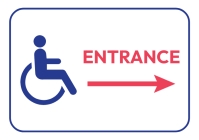Wheelchair accessible sign Template | PosterMyWall