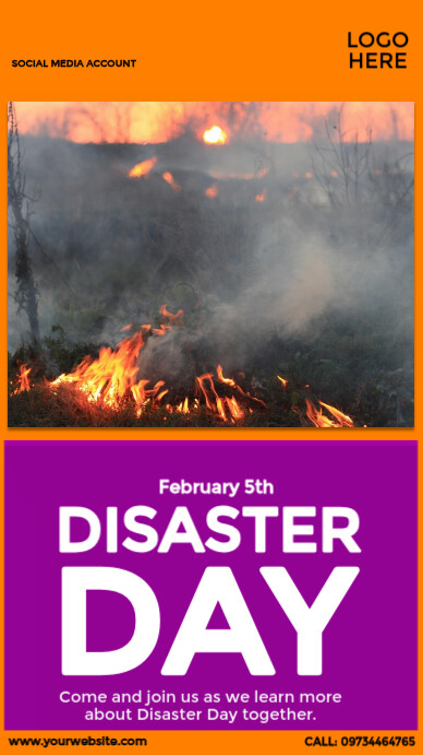 Disaster Day Template | PosterMyWall