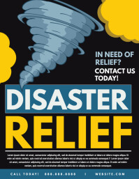 Disaster Relief Fundraiser Flyer Poster Template | PosterMyWall