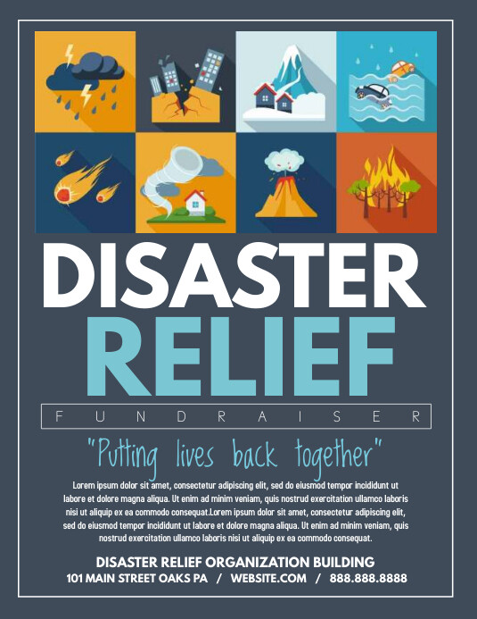 Disaster relief Template | PosterMyWall