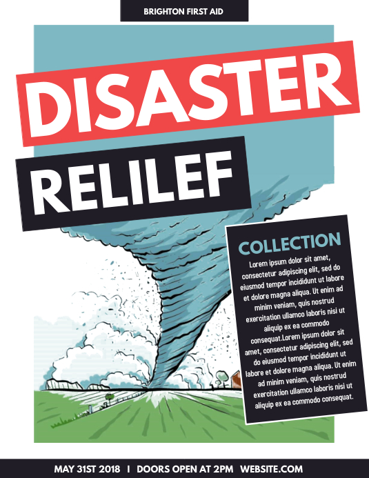 Disaster Relief Template PosterMyWall