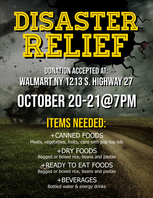 Disaster Relief Flyer Template | PosterMyWall