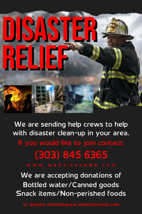 Disaster Relief Flyer Template Postermywall