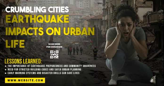 Disaster Strikes Without Warning Facebook Shared Image template