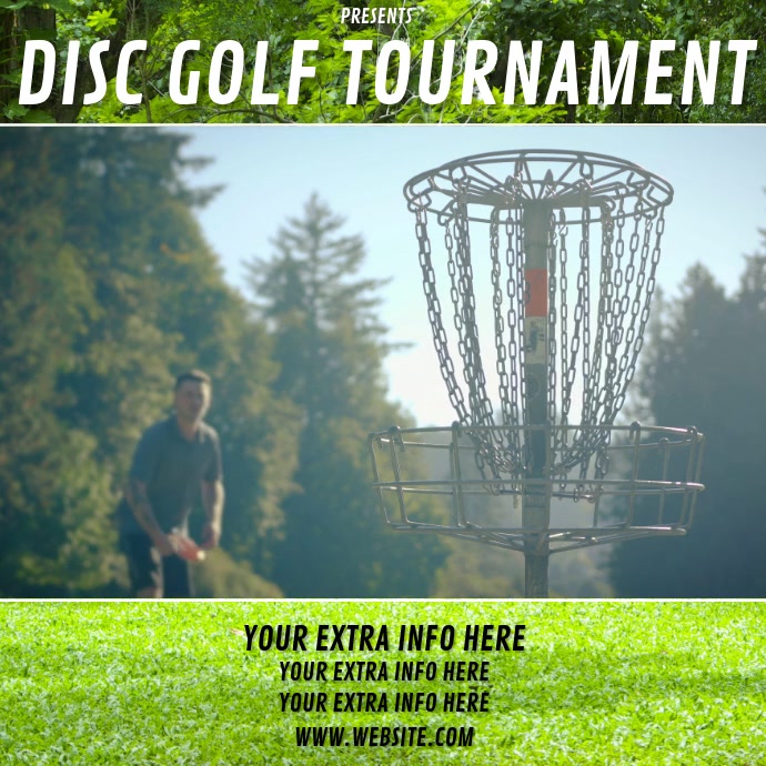 DISC GOLF TOURNAMENT Instagram-Beitrag template