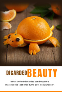 Discarded beauty Poster template