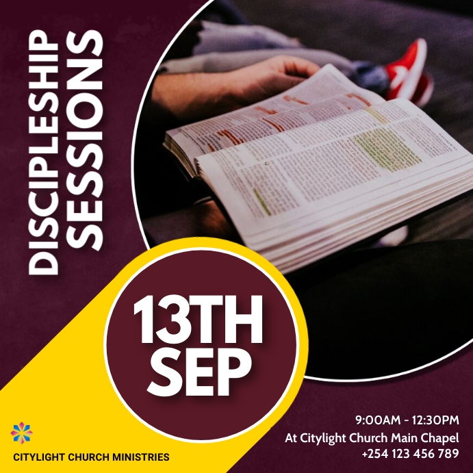 Copy of discipleship church service flyer template | PosterMyWall