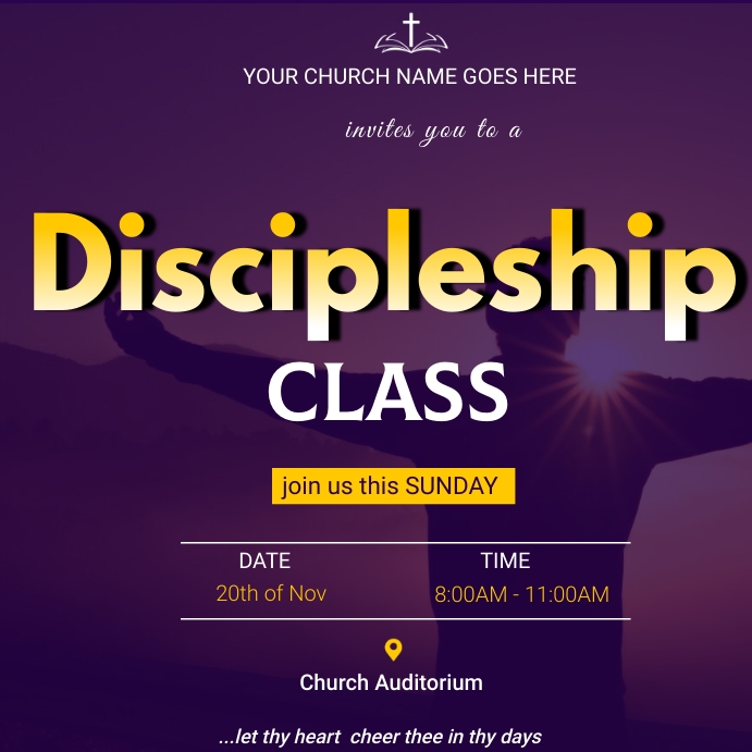 Discipleship Class Instagram Post template