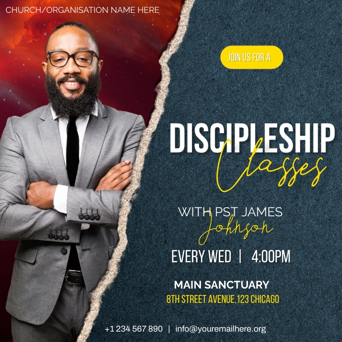 discipleship class Template | PosterMyWall