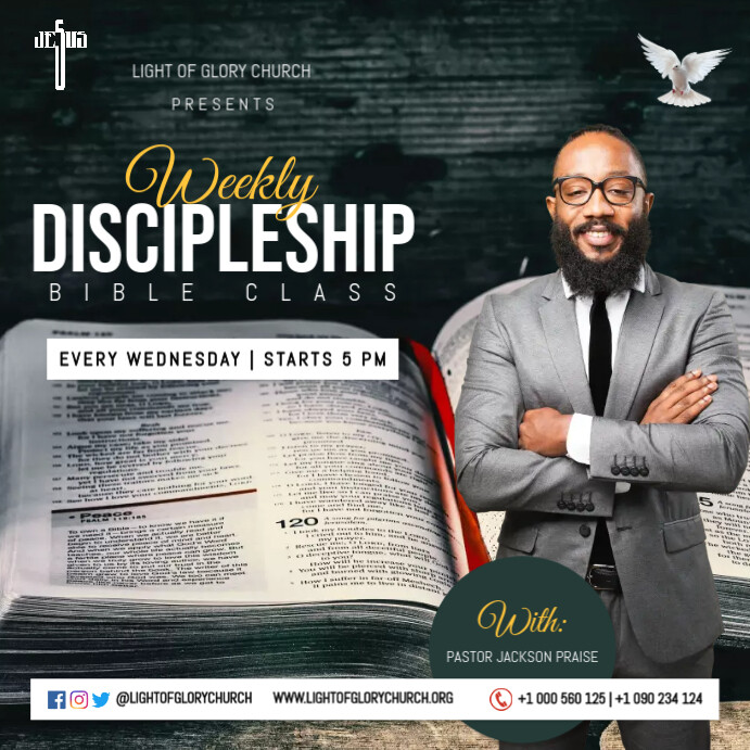 DISCIPLESHIP CLASS POSTER Message Instagram template