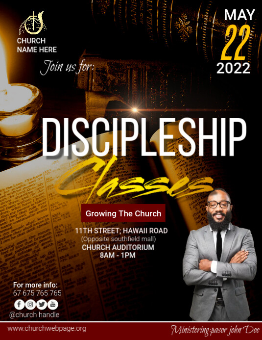 discipleship classes Flyer (US Letter) template