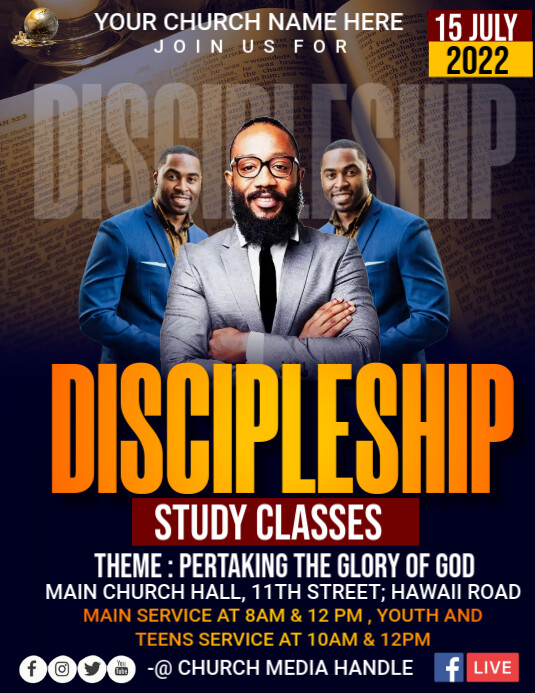 discipleship classes Flyer (US Letter) template