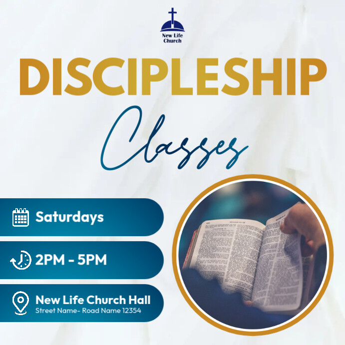 discipleship classes Template | PosterMyWall