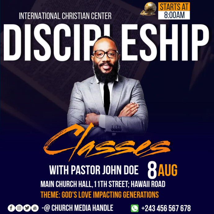 discipleship classes Template | PosterMyWall