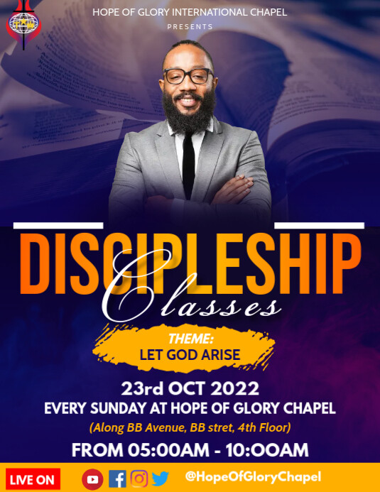 Copy of Discipleship classes | PosterMyWall