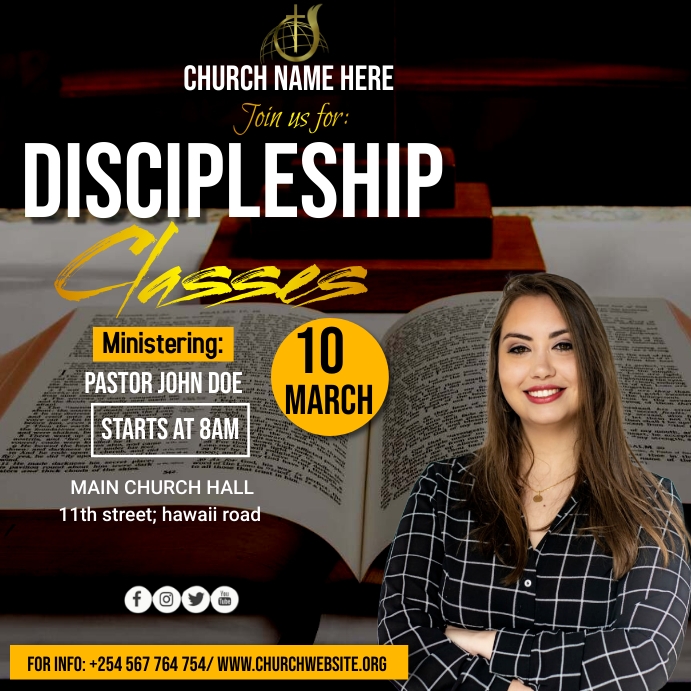 discipleship classes Instagram Post template
