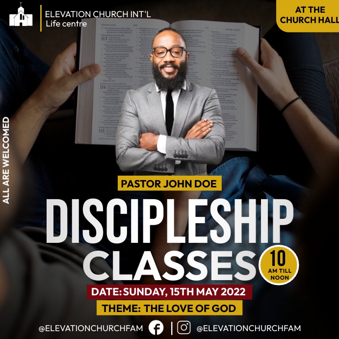 Discipleship Classes Template | PosterMyWall