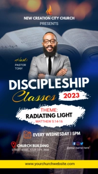 DISCIPLESHIP CLASSES POSTER Instagram Story template