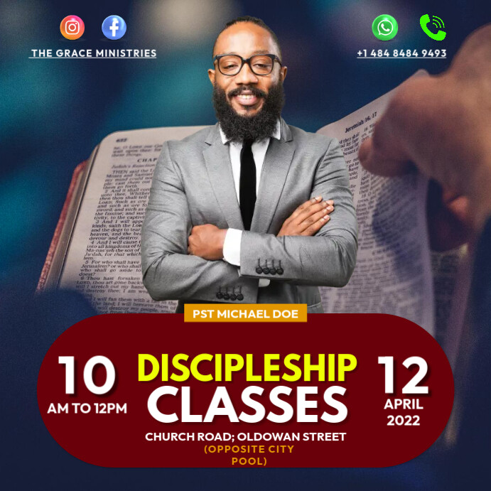 discipleship service Template | PosterMyWall