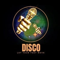Disco ball animation logo template