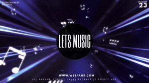 紫色 Music Event Facebook Cover Video Template