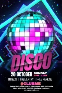 Disco Neon Video Iphosta template