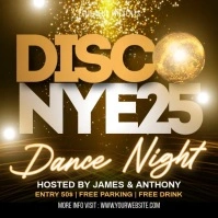 Disco New Year Eve Instagram-bericht template