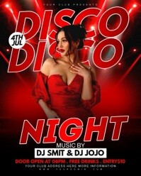 Disco night Instagram Portrait template
