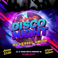 Disco Night Square (1:1) template