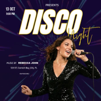 Cokelat Disco Night Square Template