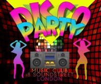 DISCO PARTY 2 VIDEO 2021 Persegi Panjang Besar template