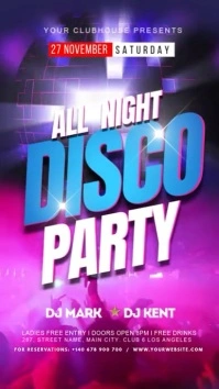 disco party Historia de Instagram template
