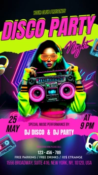 Disco Party Instagram Story template