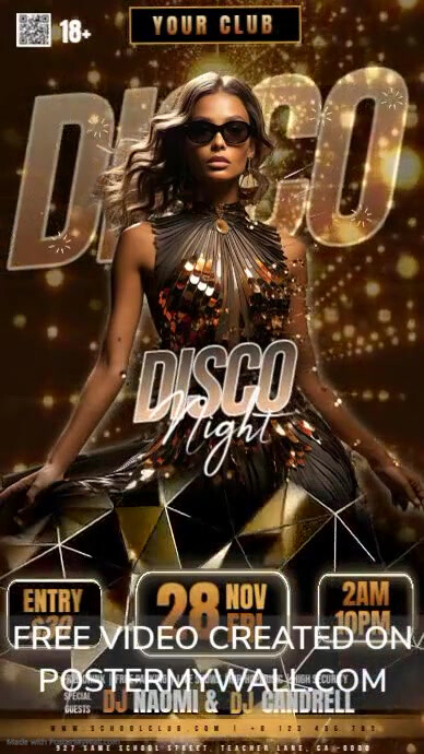Disco Party Event Digital Design Template Ad Instagram Story