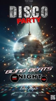 DISCO PARTY NIGHT Instagram Story template