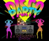 DISCO PARTY VIDEO 2025 สามเหลี่ยมขนาดใหญ่ template